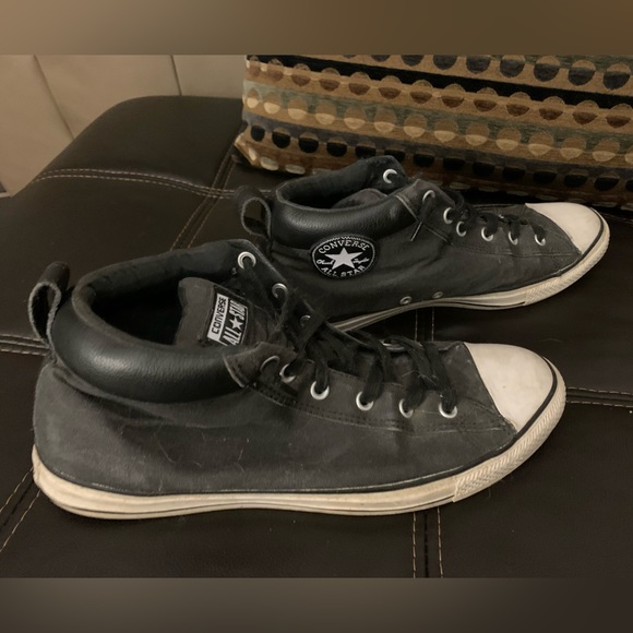 CONVERSE All Star Black Sneakers Mid top men’s Shoes size 12 - Picture 2 of 8